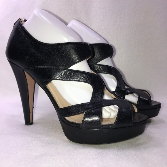 Prada Shoes - Prada Black Leather Gladiator Platforms 41.5 10.5